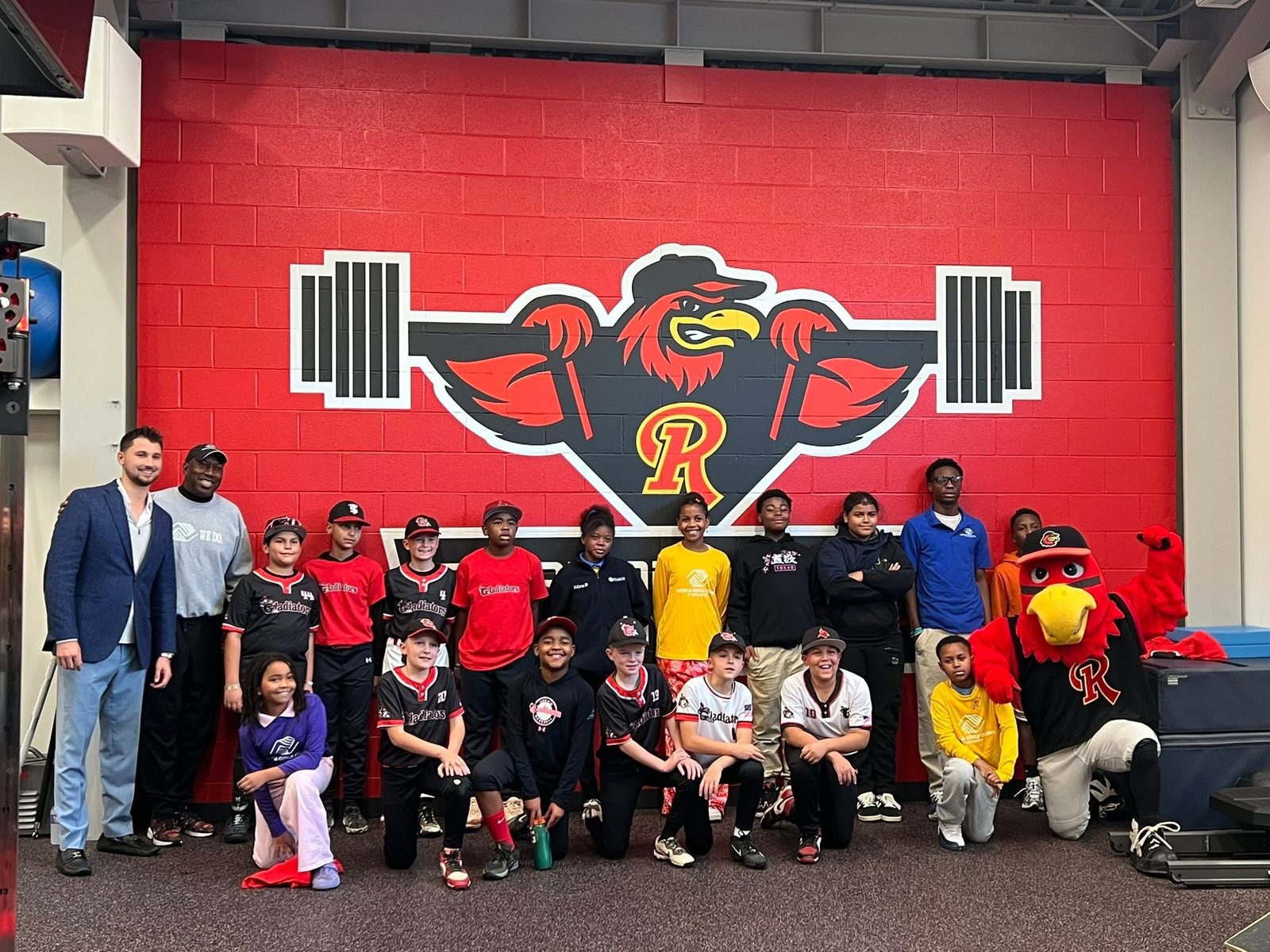 Team on a community gym visit